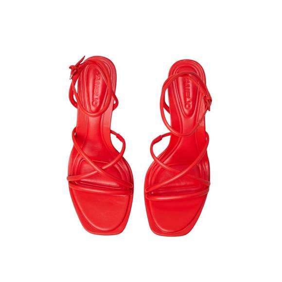 NEW D'AMELIO FOOTWEAR women's dalilah sandals in coral red - Picture 2 of 5